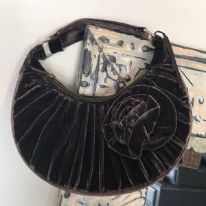 Brown Velvet small purse